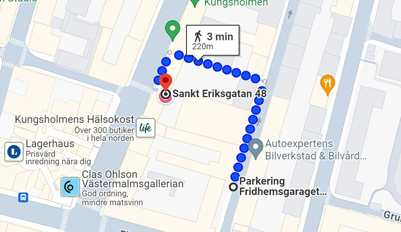 Naprapat Sollentuna - Hitta till Napractiva - Sollentunas naprapat - Från Sollentuna Centrums parkeringen, Sollentuna - 1