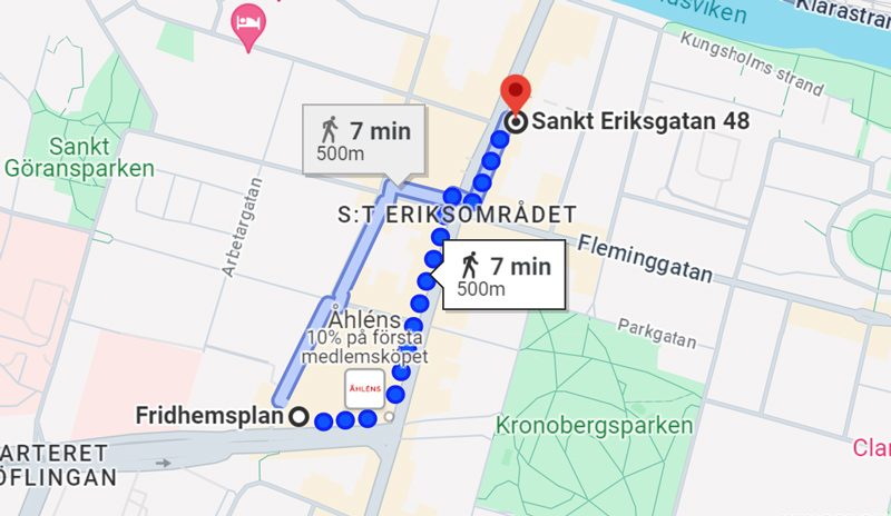 Naprapat Sollentuna - Hitta till Napractiva - Sollentunas naprapat - Från Aniaraplatsen, Sollentuna - 1